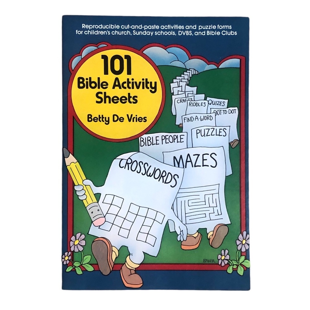 101 Bible Activity Sheets by Betty De Vries Paperback Book